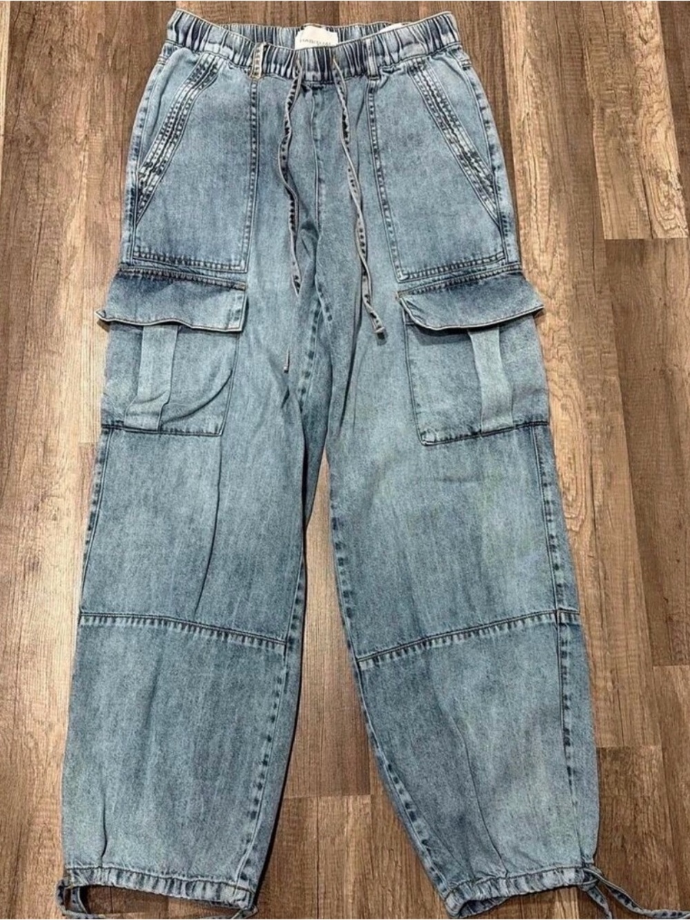 Habitual Relaxed Cargo Jeans in Light Blue 100% cotton